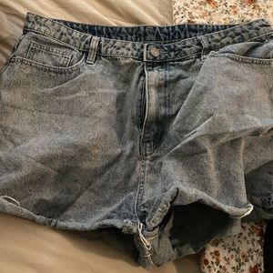 Misguided denim shorts size 12
